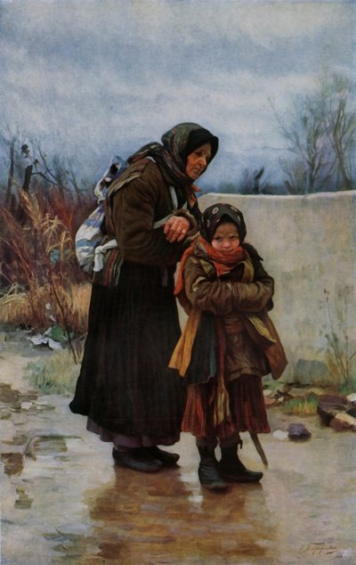 「祖母と孫」、1880年代、1965年。 作： Ivan Ivanovic Tvoroznikov