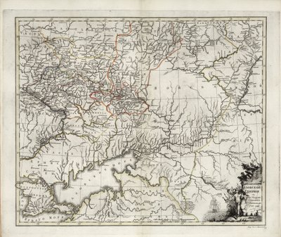 アゾフ県の一般地図、1782年。 作： Ivan Ivanovich Islenyev