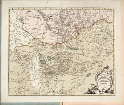 1777年、シベリア県南部のイルティシ川の地図。 作： Ivan Ivanovich Islenyev