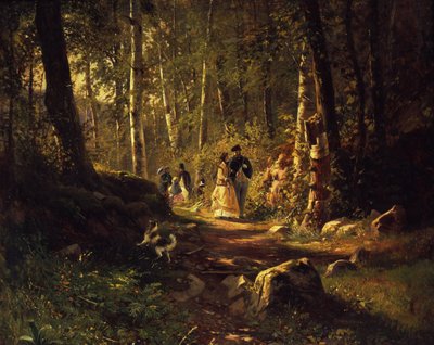 森の散歩、1869 作： Ivan Ivanovich Shishkin