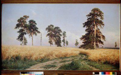 Champ de Seigle (Rieu field) - Peinture de Ivan Ivanovich Shishkin (Chichkine) (1832-1898), huile sir toile 作： Ivan Ivanovich Shishkin