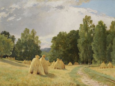 Haystacks、Preobrazhenskoe 作： Ivan Ivanovich Shishkin