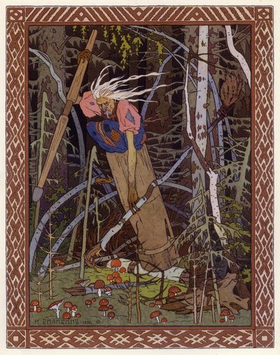 Vassilisa The Beautiful」のイラスト（カラーリトグラフ 作： Ivan Yakovlevich Bilibin