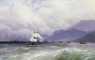 1888年トレビゾンド沖の海の風景 作： Ivan Konstantinovich Aivazovsky