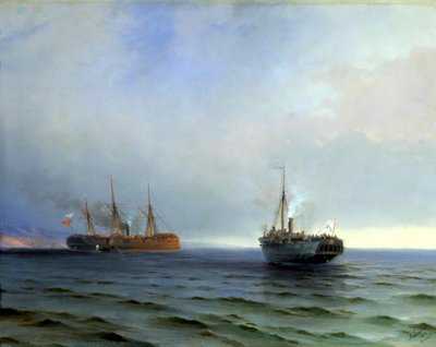 トルコ軍輸送船「メッシーナ」の捕獲（1877年12月13日   作： Ivan Konstantinovich Aivazovsky