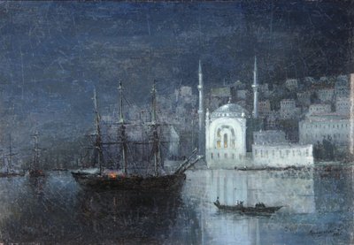 夜のコンスタンティノープル、1886 作： Ivan Konstantinovich Aivazovsky