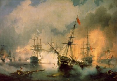 ナバリノの戦い 作： Ivan Konstantinovich Aivazovsky