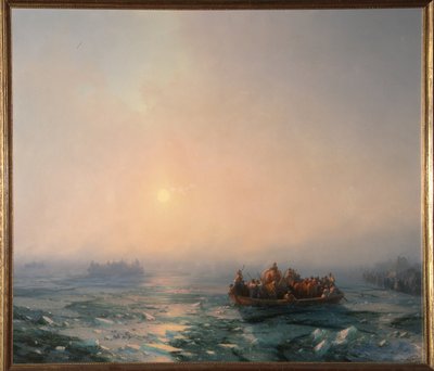 ドニエプル川に漂う氷、1872年 作： Ivan Konstantinovich Aivazovsky