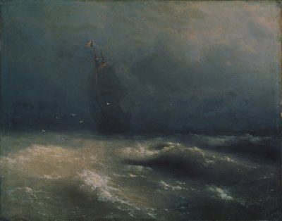 1885年のニースの海岸の嵐 作： Ivan Konstantinovich Aivazovsky