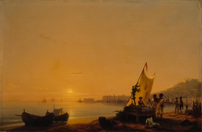 ナポリ湾、1844年。 作： Ivan Konstantinovich Aivazovsky