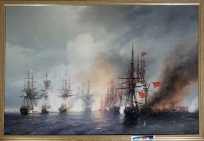 1853年11月30日のシノップの戦い 作： Ivan Konstantinovich Aivazovsky