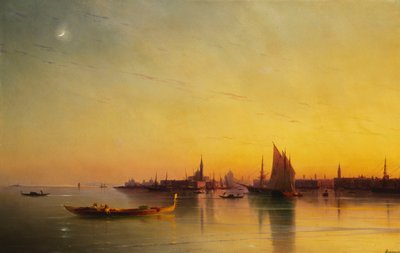 ラグーンから見た夕暮れのヴェネツィア 作： Ivan Konstantinovich Aivazovsky