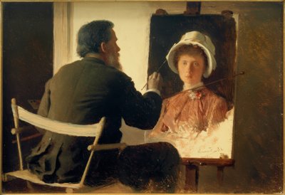 彼の娘を描いたクラムスコイ 作： Ivan Nikolaevich Kramskoy