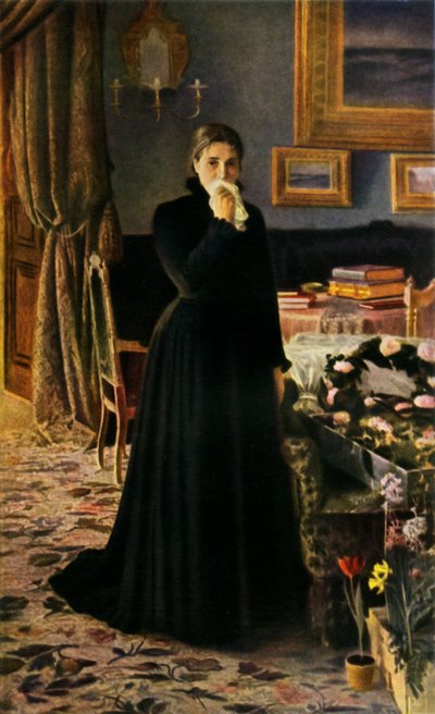慰められない悲しみ、1884年、1965年。 作： Ivan Kramskoy