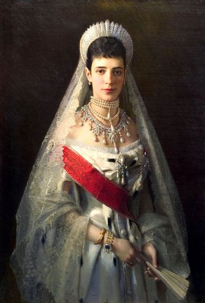 皇后マリアフェオドロフナの肖像、デンマークのダグマー王女、1847-1928年 作： Ivan Kramskoy
