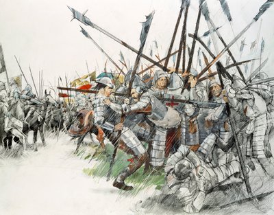 フロッデン フィールドの戦い、1513 年、c1990-2010 作： Ivan Lapper