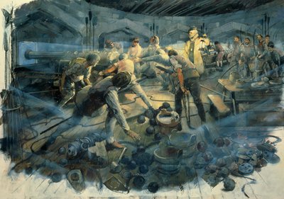 ペンデニス城の砲台、1540 年代後半、1990～2010 年頃 作： Ivan Lapper