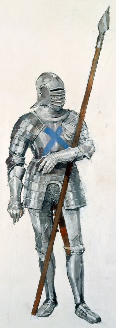 スコットランドの兵士、フロッデン フィールドの戦い、1513 年、c1990-2010 作： Ivan Lapper