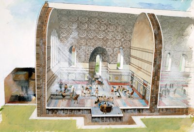 ロクセター ローマン シティの浴場、1 世紀から 3 世紀、1990 年から 2010 年。 作： Ivan Lapper