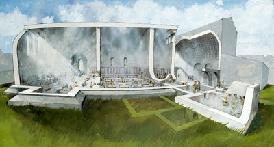 ロクセター ローマン シティの浴場、c2 世紀、c1990-2010 作： Ivan Lapper
