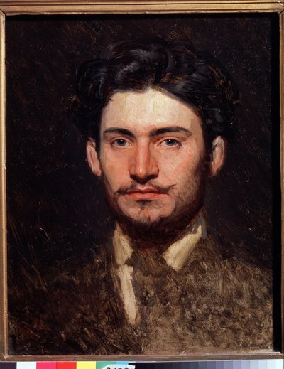 アーティストFyodor Vasilyevの肖像 (Feodor Alexandrovich, Fiodor Alexandrovich Vasiliev (1850-1873) (アーティストF. Vasilyevの肖像). Ivan Nikolayevich Kramskoi (1837-1887) による絵画, キャンバスに油彩, 1871年頃. ロシア美術, 19th世紀の肖像画。 作： Ivan Nikolaevich Kramskoy