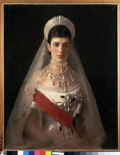 皇后マリア フョードロヴナ、デンマークのダグマー王女の肖像 作： Ivan Nikolaevich Kramskoy