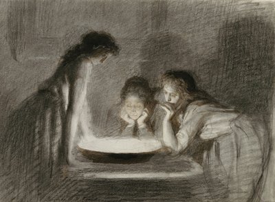 クリスマスイブの占い、1870年代 作： Ivan Nikolaevich Kramskoy