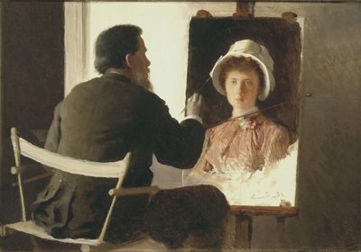 1884年に娘の肖像を描いたクラムスコイ 作： Ivan Nikolaevich Kramskoy