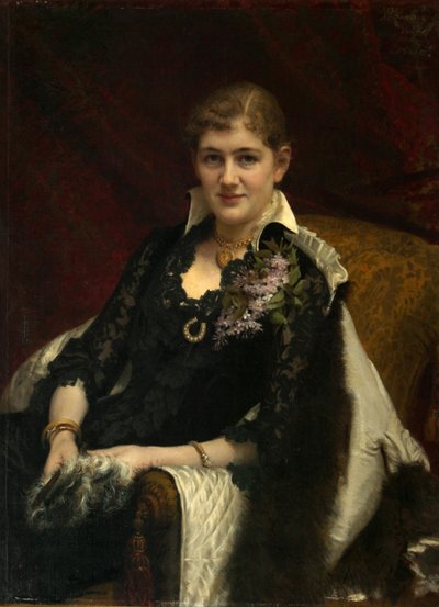 YA Voeykovaの肖像、1882年 作： Ivan Nikolaevich Kramskoy