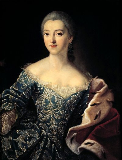 エカテリーナ・ロバノフ＝ロストフスキー伯爵夫人の肖像、1754年。 作： Ivan Petrovich Argunov