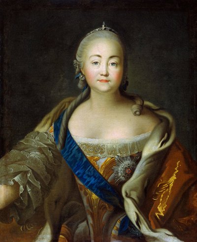 皇后エリザベートの肖像 1709 ～ 1762 年、1750 年代 ～ 1760 年代。 作： Ivan Petrovich Argunov