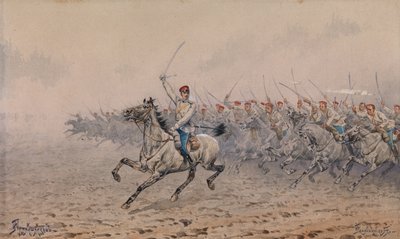 騎兵隊の突撃 作： Ivan Petrovich Pryanishnikov