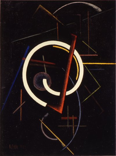 線形構造、1922 作： Ivan Vassilyevich Klyun