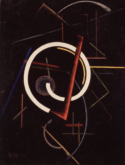 線形構造、1922 作： Ivan Vassilyevich Klyun