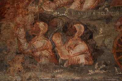 サインの聖母大聖堂のフレスコ画、ノヴゴロド、18世紀初頭。 作： Ivan Yakovlevich Bakhmatov
