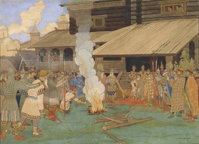 火によるバプテスマ 作： Ivan Yakovlevich Bilibin