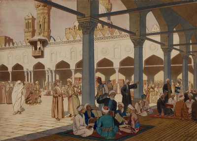 アズハルモスクと大学の中庭、カイロ、1928 作： Ivan Yakovlevich Bilibin