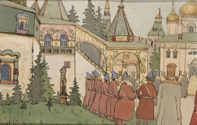 おとぎ話のイラストフィニストファルコンの羽、1900年代初頭 作： Ivan Yakovlevich Bilibin