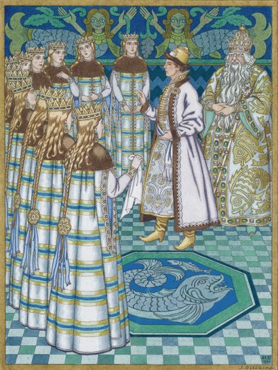おとぎ話Vasilisa the Beautifulのイラスト 作： Ivan Yakovlevich Bilibin