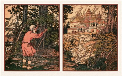 漁師と魚の物語への挿絵、1933 作： Ivan Yakovlevich Bilibin