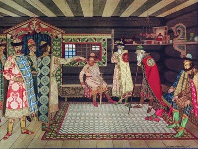キヴァン王子の会、1907 作： Ivan Yakovlevich Bilibin