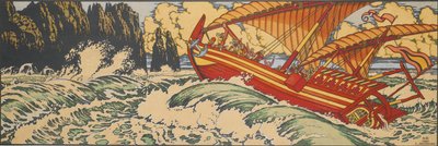 船乗りシンドバッド。アラビアのおとぎ話のイラスト 作： Ivan Yakovlevich Bilibin