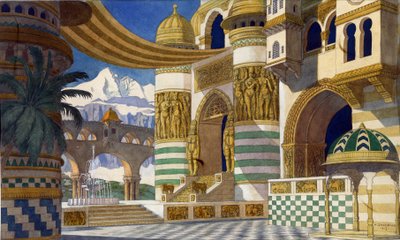 1913年、M。グリンカのオペラ「ルスランとルドミラ」の舞台デザイン 作： Ivan Yakovlevich Bilibin