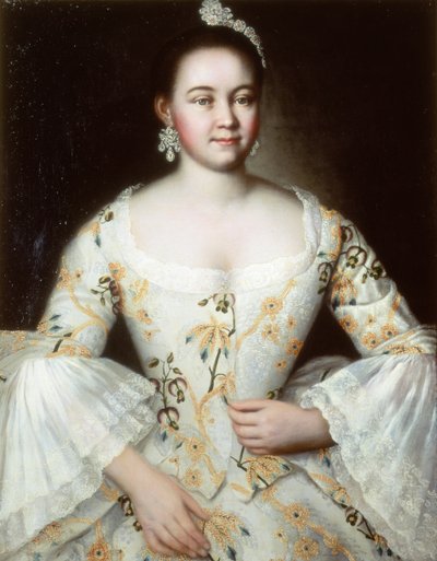1756年以降のミハイルヤコブレフの妻の肖像（74379のペア） 作： Ivan Yakovlevich Vishnyakov