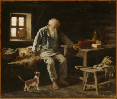 彼の猫を持つ老人 作： Iwan Andrejewitsch Pelewin