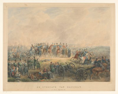 1831 年 8 月 8 日のハッセルトの降伏 ハッセルトの降伏、1831 年 8 月 8 日 (オブジェクトのタイトル) 作： Izaak Schouman