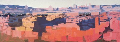 ローマ、ジャニコロのスペインアカデミーからの眺め、日没、1968年（213353および213357も参照） 作： Izabella Godlewska de Aranda