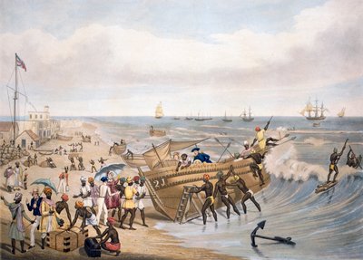 マドラス、乗船、1856年。 作： J.B. East