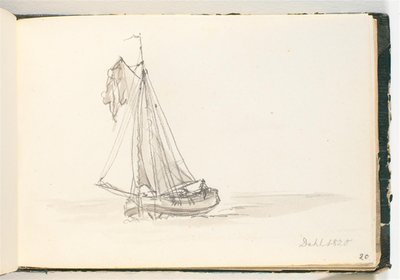 荒波の中の大型帆船 作： Johan Christian Dahl