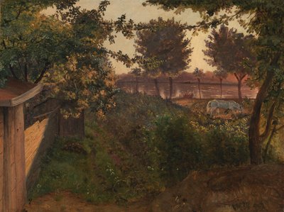ロッキーショアの夜。 サンタンジェロ山からの眺め 作： Johan Christian Dahl